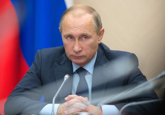 Russian President Vladimir Putin holds meeting with Government members