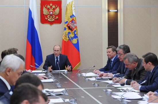 Russian President Vladimir Putin holds meeting with Government members