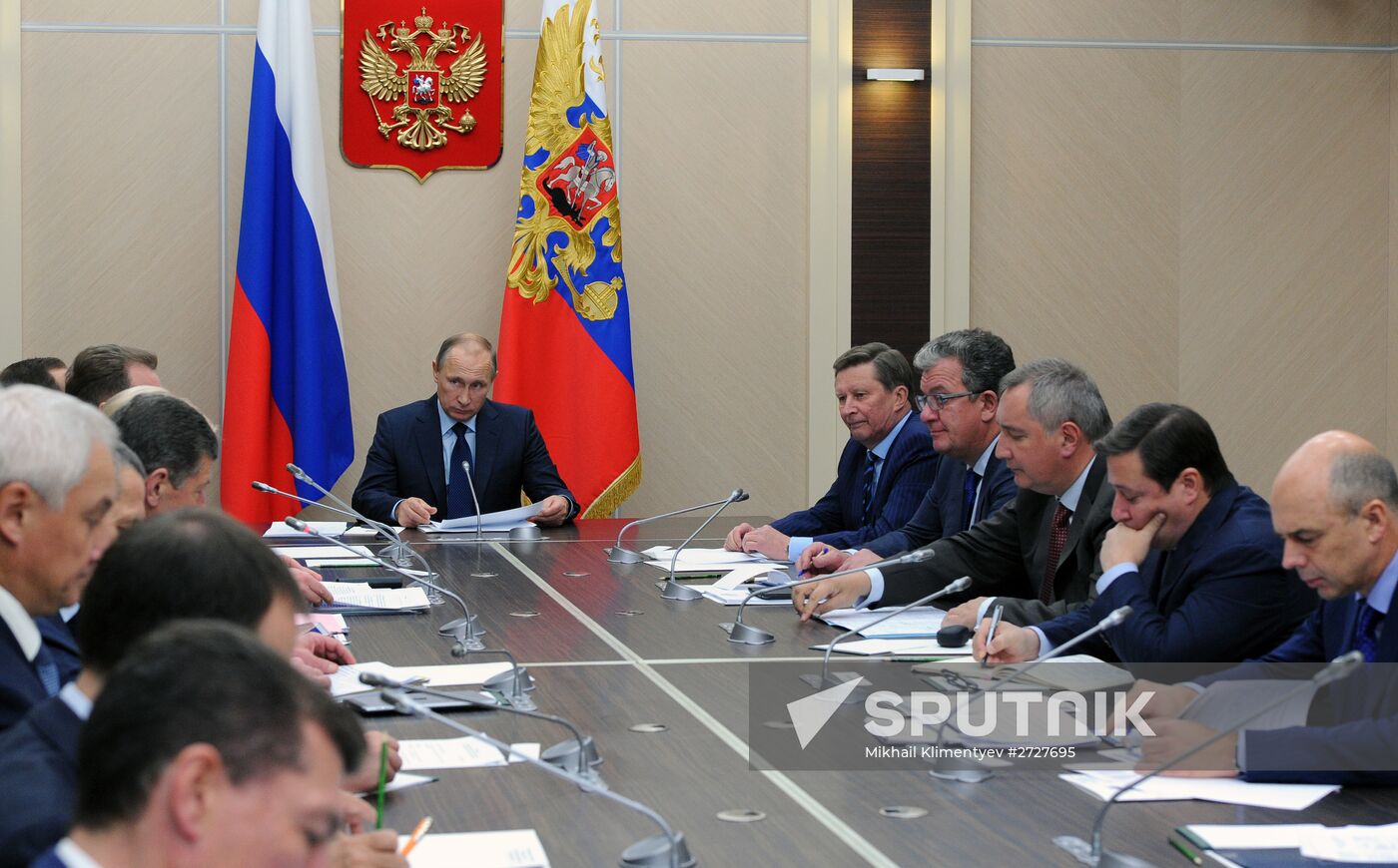 Russian President Vladimir Putin holds meeting with Government members