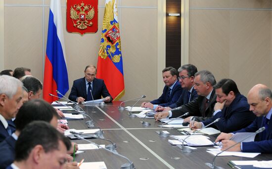 Russian President Vladimir Putin holds meeting with Government members