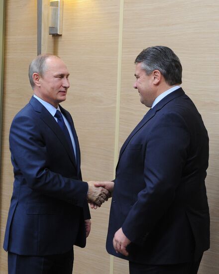 Vladimir Putin meets with German Vice Chancellor Sigmar Gabriel