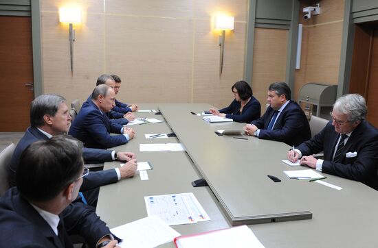 Vladimir Putin meets with German Vice Chancellor Sigmar Gabriel