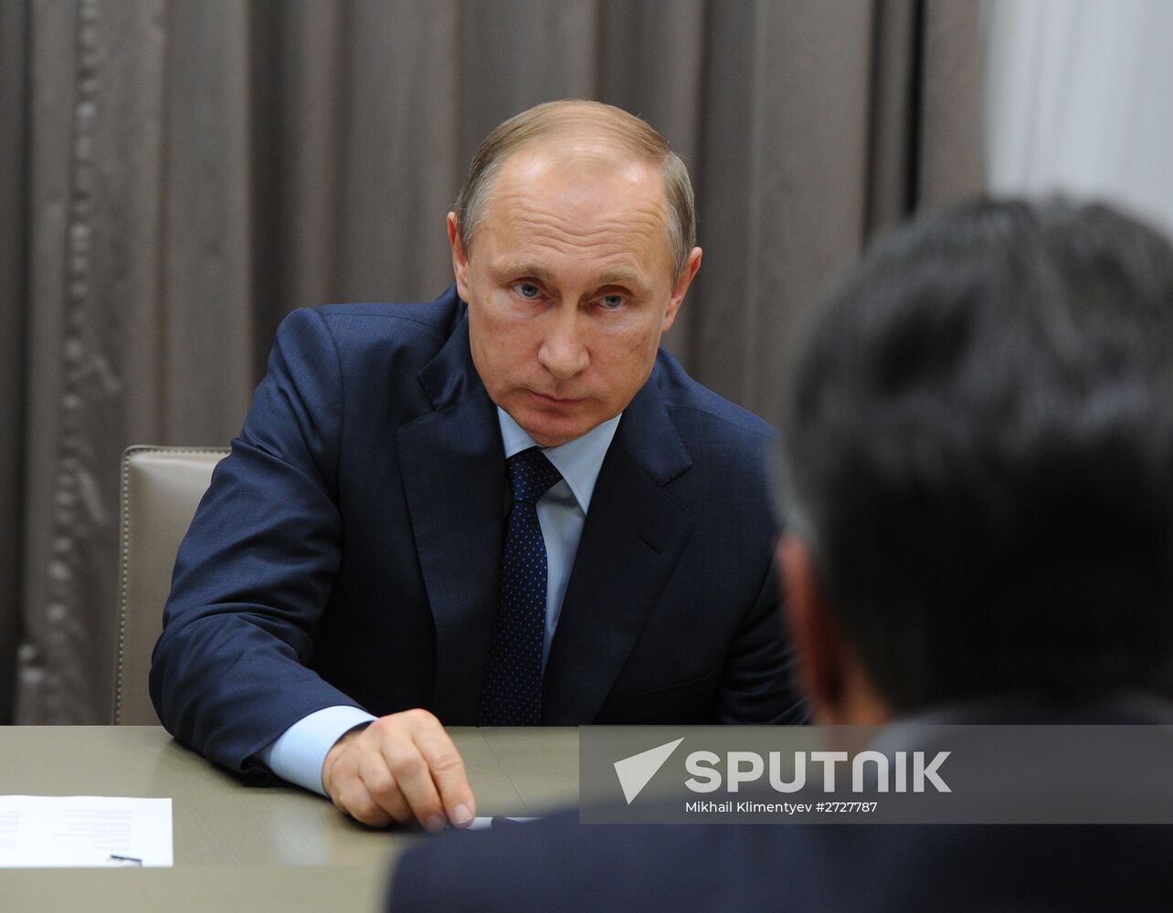 Vladimir Putin meets with German Vice Chancellor Sigmar Gabriel