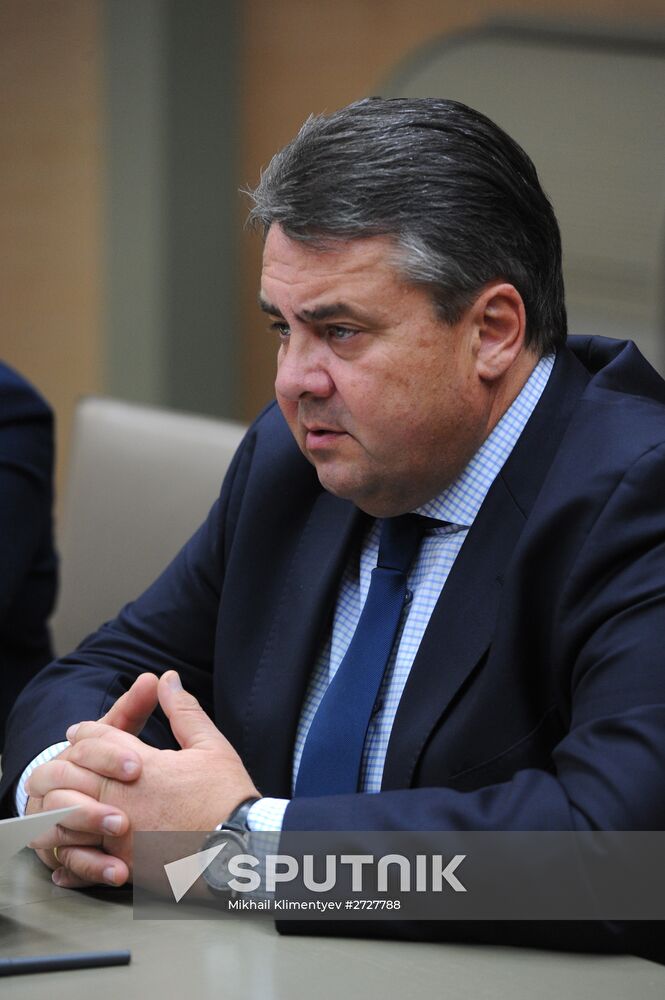 Vladimir Putin meets with German Vice Chancellor Sigmar Gabriel