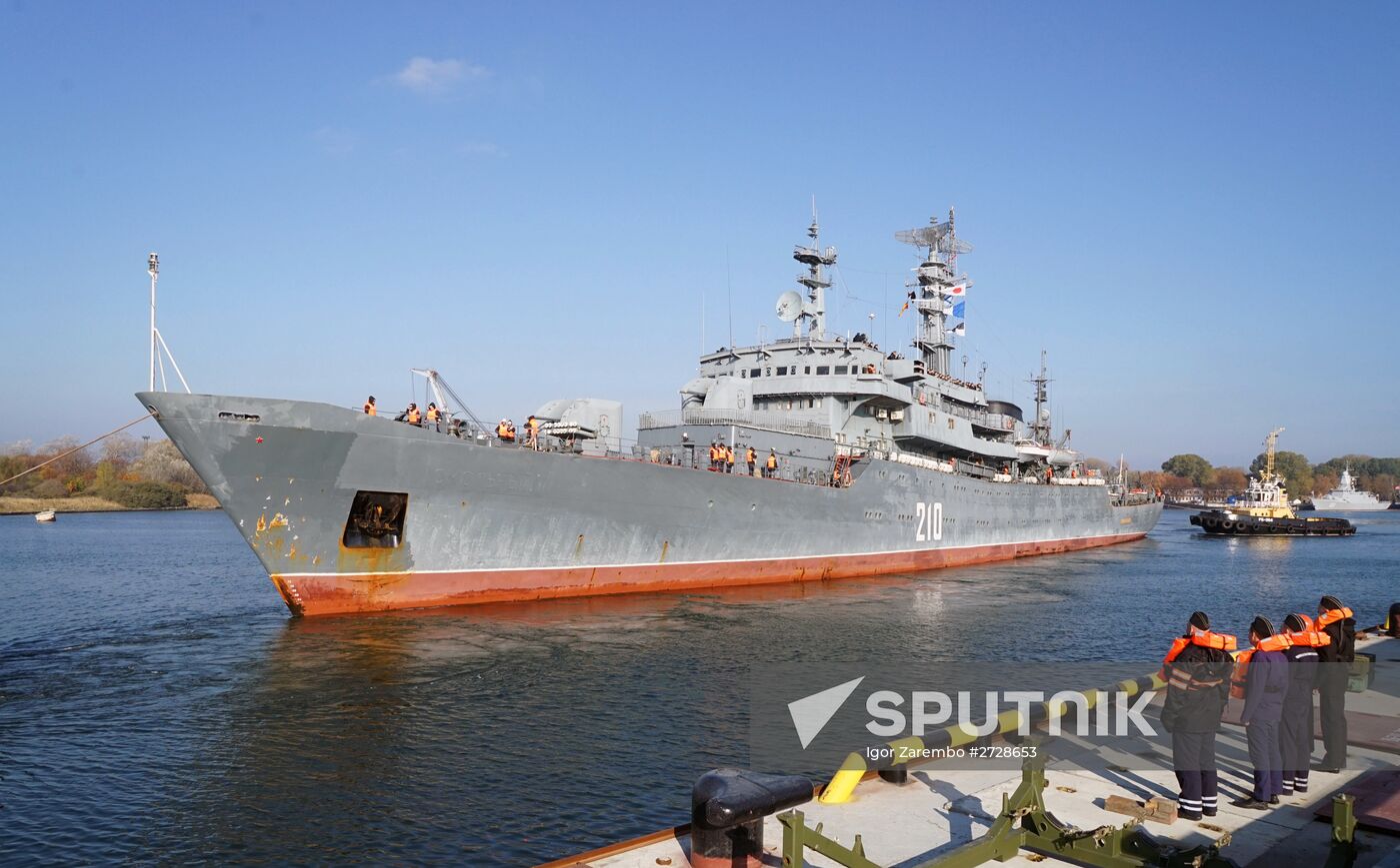 The Smolny, a Russian Baltic Fleet's training ship, arrives at Baltiysk port after a long voyage. Location: Russia, Kaliningrad Region, Baltiysk. Author: Igor Zarembo/Sputnik. The Smolny training ship arrives at Baltiysk port