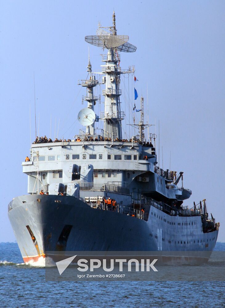 The Smolny, a Russian Baltic Fleet's training ship, arrives at Baltiysk port after a long voyage. Location: Russia, Kaliningrad Region, Baltiysk. Author: Igor Zarembo/Sputnik. The Smolny training ship arrives at Baltiysk port