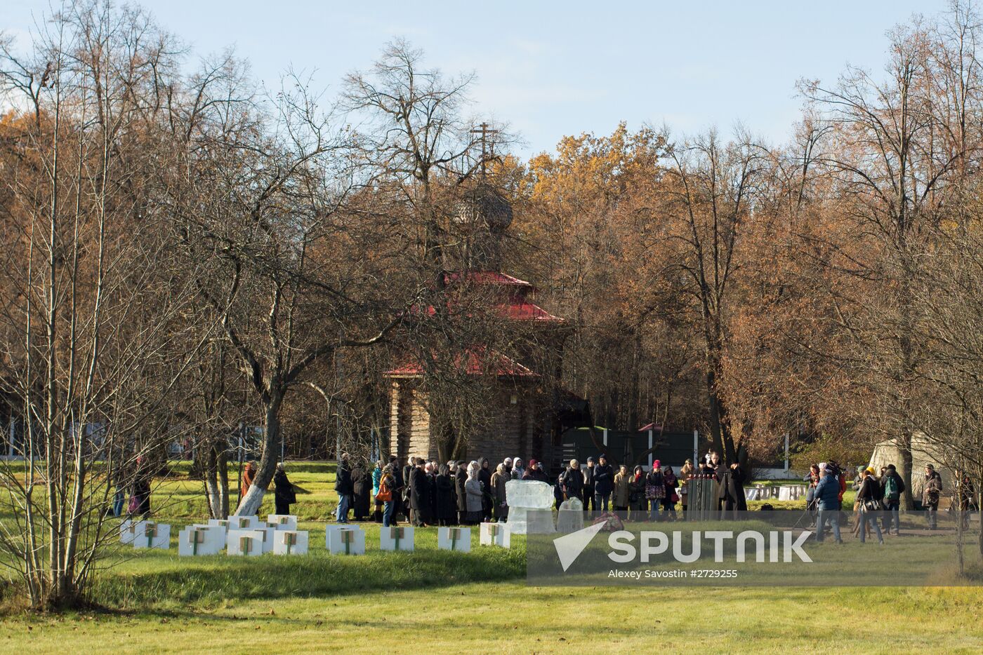 Action devoted to Victims of Political Repression Memory Day at Butovo testing grounds in Moscow
