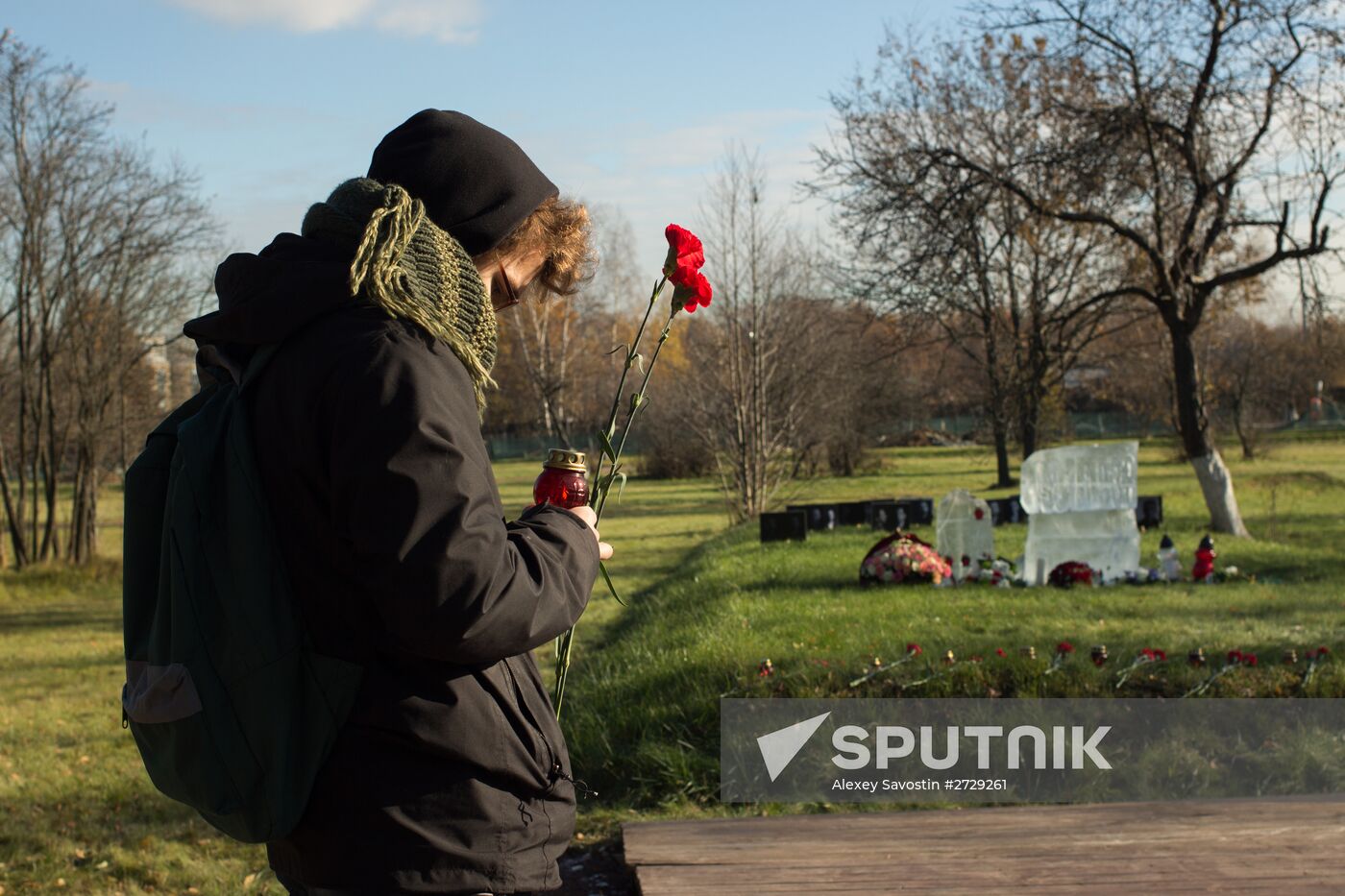 Action devoted to Victims of Political Repression Memory Day at Butovo testing grounds in Moscow
