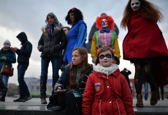 Halloween celebrated in Russian cities