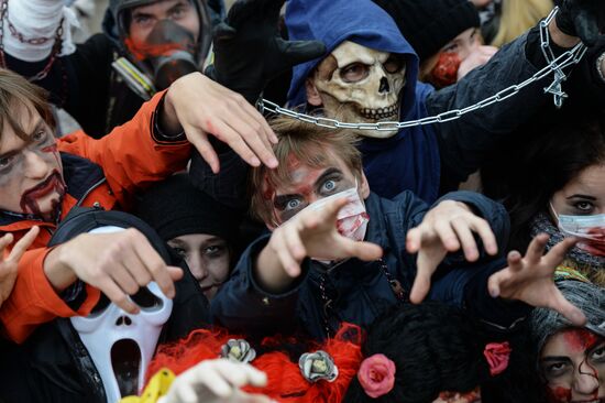 Halloween celebrated in Russian cities