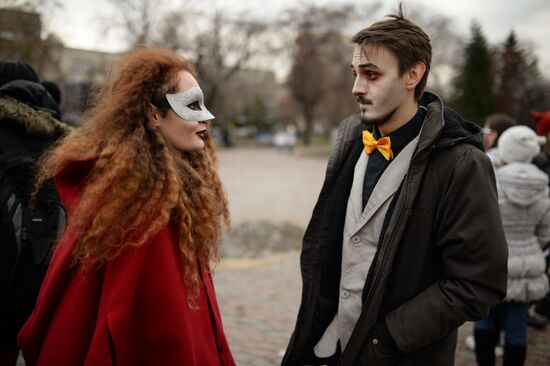 Halloween celebrated in Russian cities
