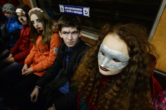Halloween celebrated in Russian cities