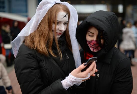 Halloween celebrated in Russian cities