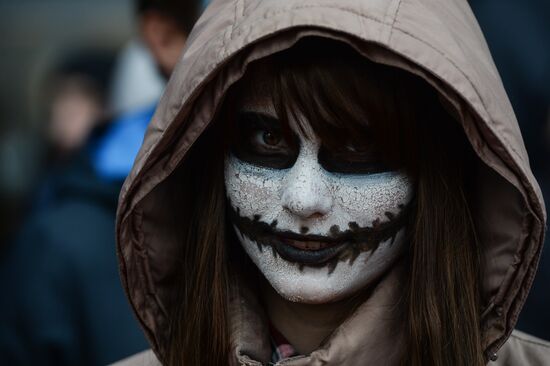 Halloween celebrated in Russian cities