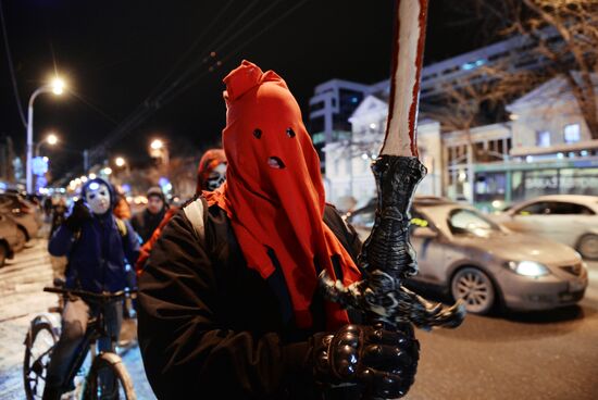 Halloween celebrations in Russian cities