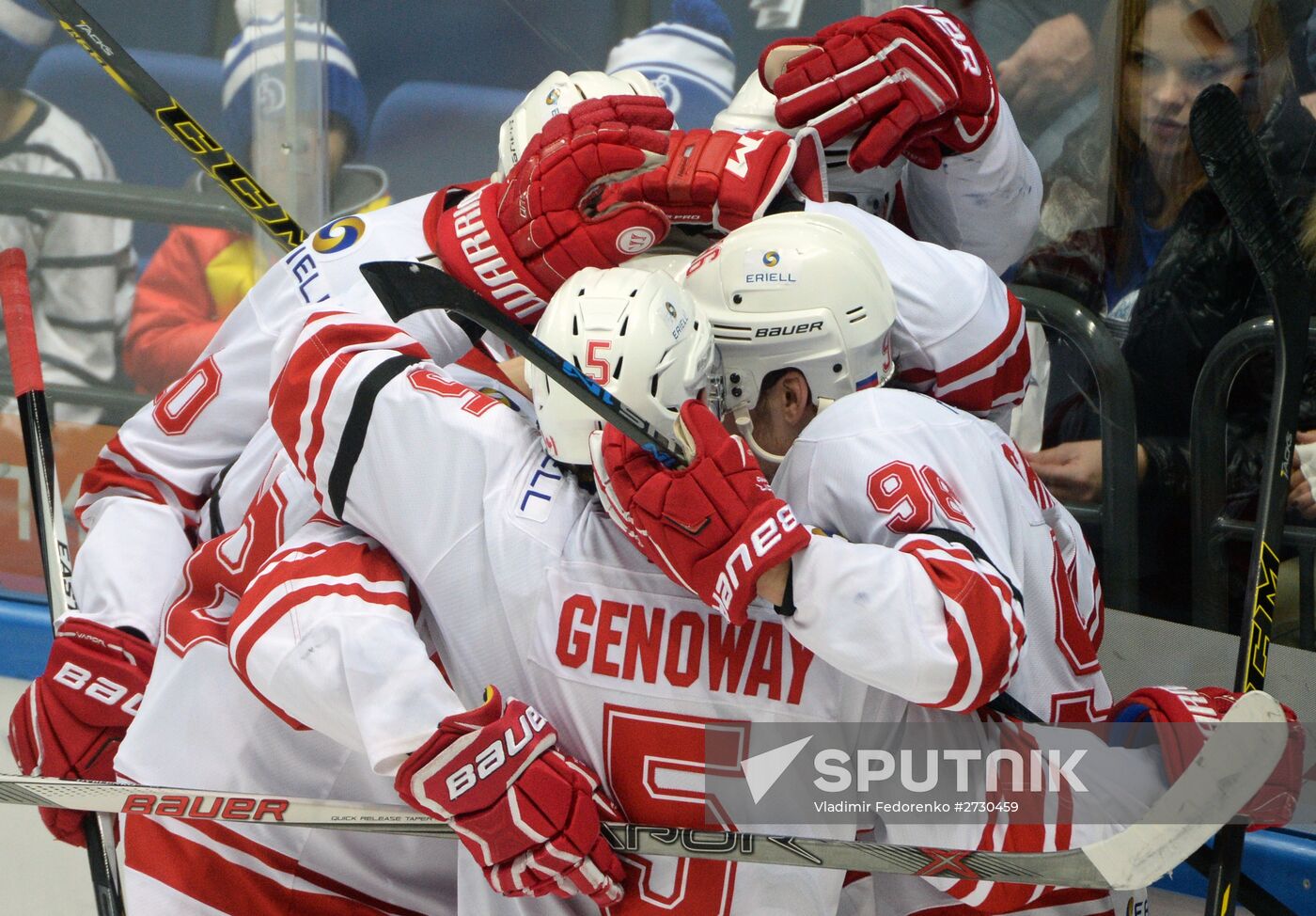 Kontinental Hockey League. Dynamo Moscow vs. Spartak Moscow