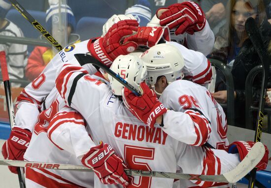 Kontinental Hockey League. Dynamo Moscow vs. Spartak Moscow