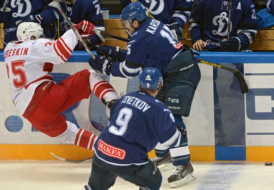 Kontinental Hockey League. Dynamo Moscow vs. Spartak Moscow