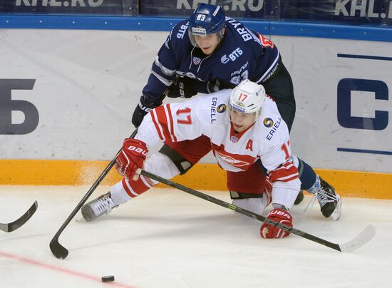 Kontinental Hockey League. Dynamo Moscow vs. Spartak Moscow