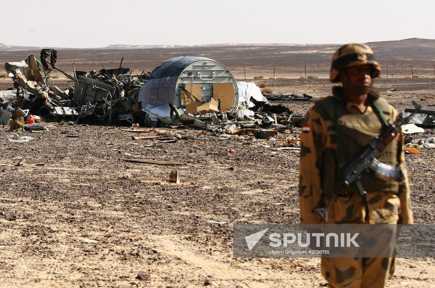 Russian Airbus A321 passenger airliner crash site in Egypt