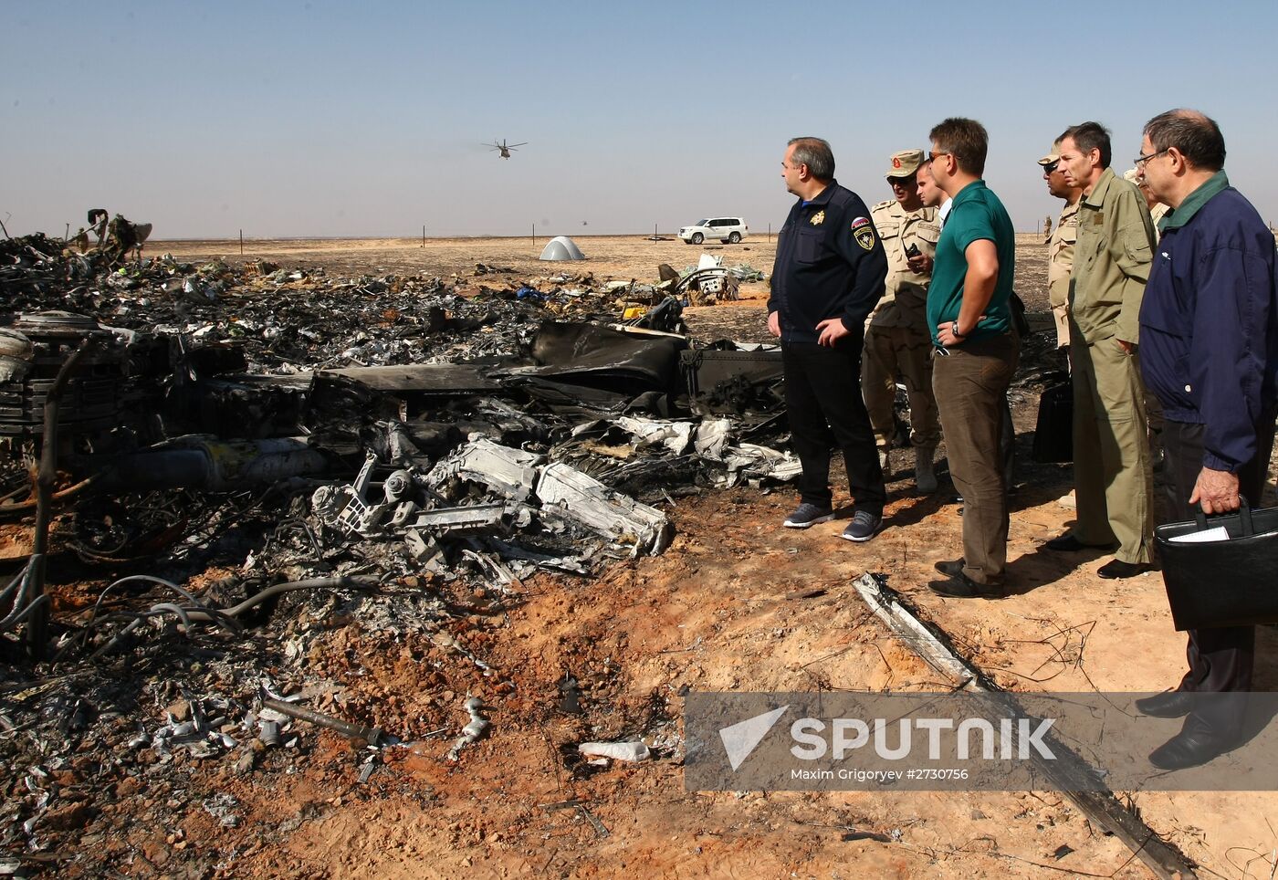 Russian Airbus A321 passenger airliner crash site in Egypt