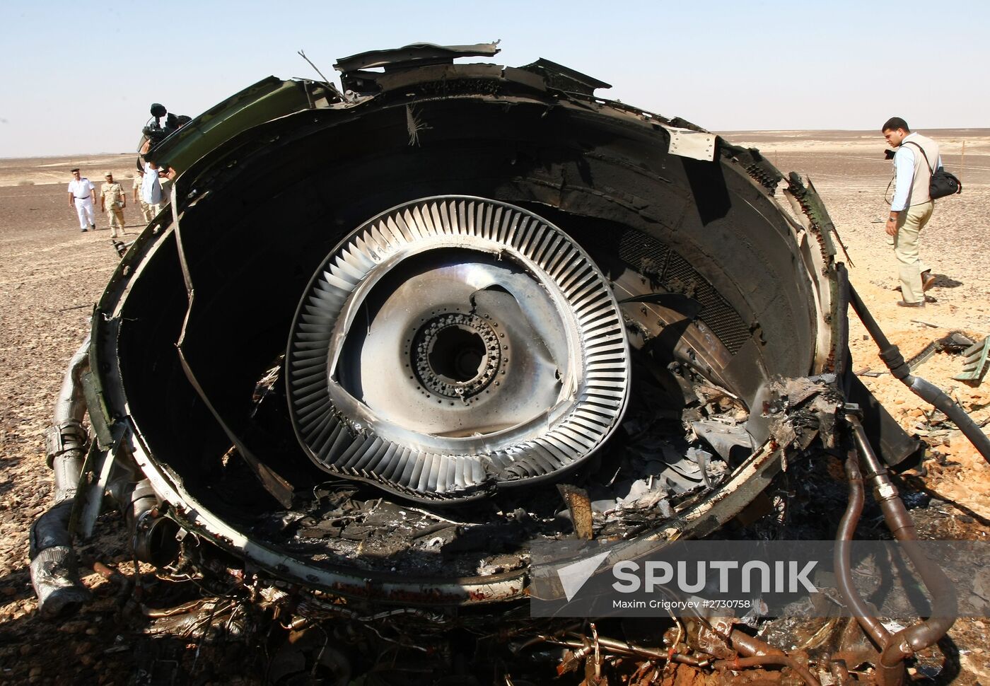 Russian Airbus A321 passenger airliner crash site in Egypt