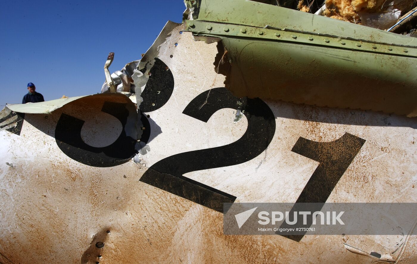 Russian Airbus A321 passenger airliner crash site in Egypt