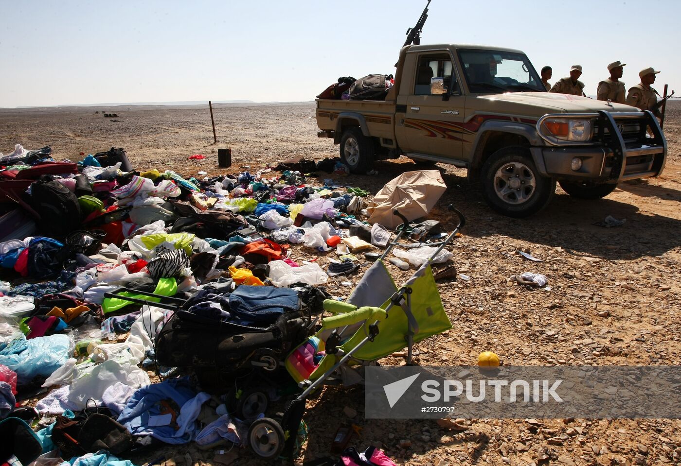 Russian Airbus A321 passenger airliner crash site in Egypt