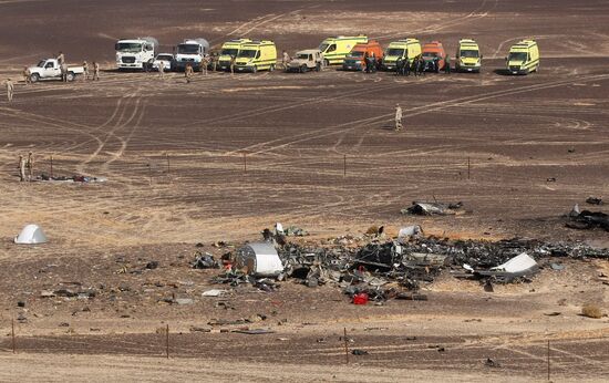Airbus A321 crash site in Egypt