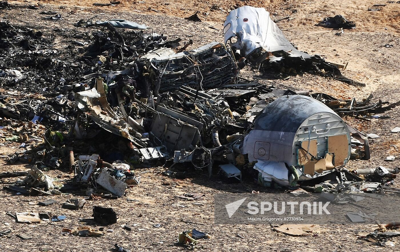 Airbus A321 crash site in Egypt