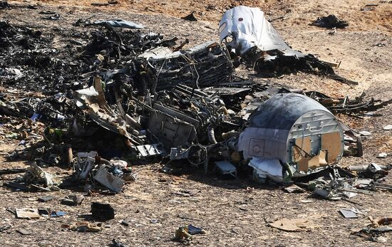 Airbus A321 crash site in Egypt