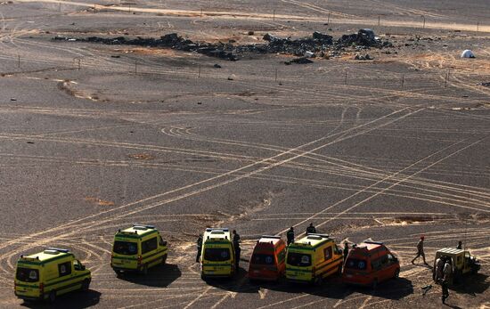 Airbus A321 crash site in Egypt