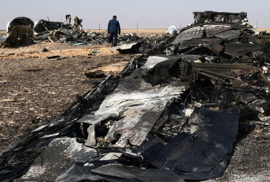Airbus A321 crash site in Egypt