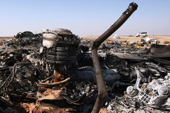 Airbus A321 crash site in Egypt