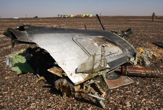 Airbus A321 crash site in Egypt