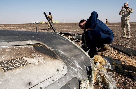 Airbus A321 crash site in Egypt