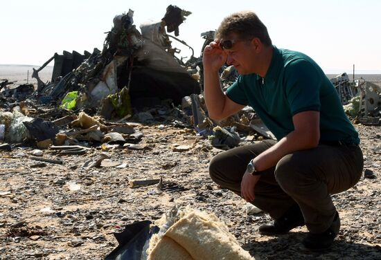 Airbus A321 crash site in Egypt