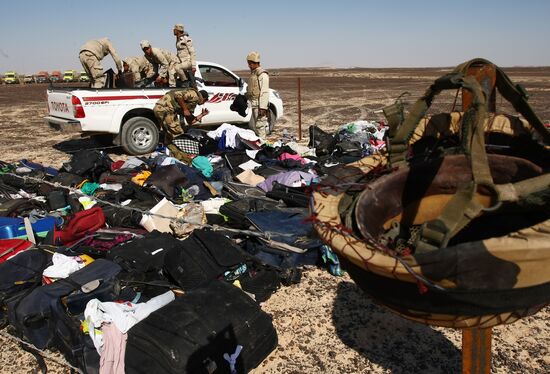 Airbus A321 crash site in Egypt