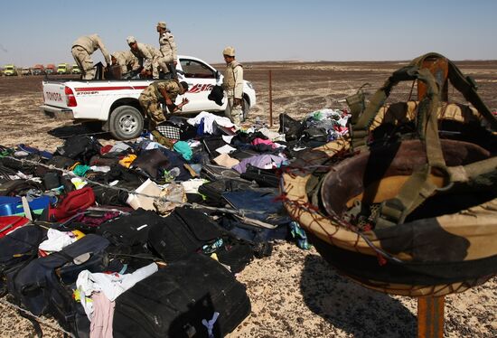 Airbus A321 crash site in Egypt