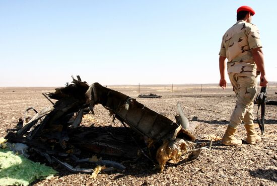 Airbus A321 crash site in Egypt