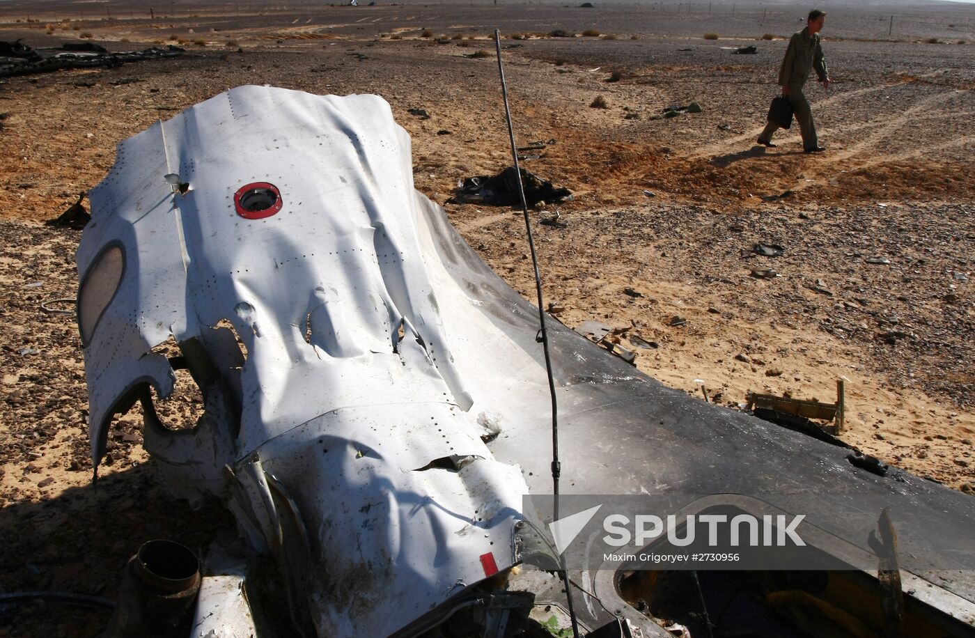 Airbus A321 crash site in Egypt