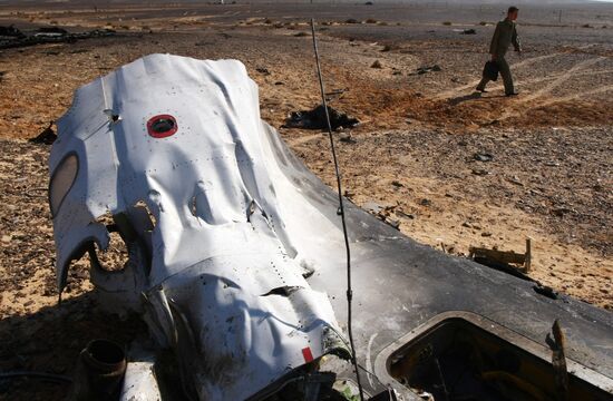 Airbus A321 crash site in Egypt