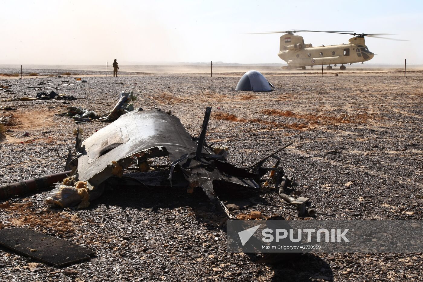 Airbus A321 crash site in Egypt