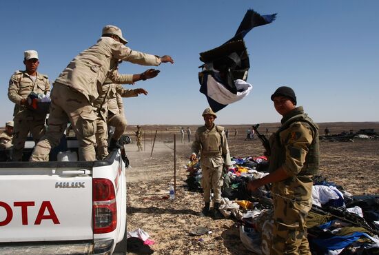 Airbus A321 crash site in Egypt