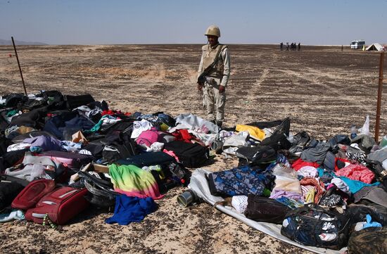 Airbus A321 crash site in Egypt