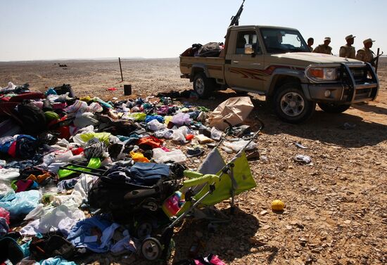 Airbus A321 crash site in Egypt