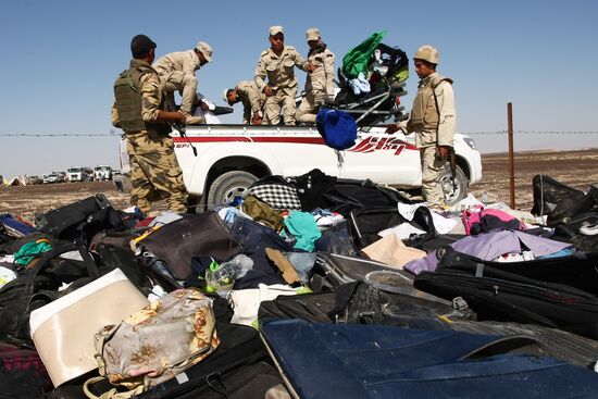 Airbus A321 crash site in Egypt