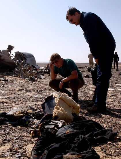 Airbus A321 crash site in Egypt