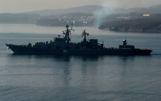 Pacific Navy vessels head for maneuvers in Indian Ocean