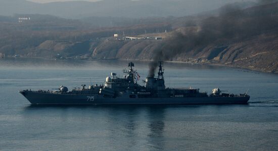 Pacific Navy vessels head for maneuvers in Indian Ocean